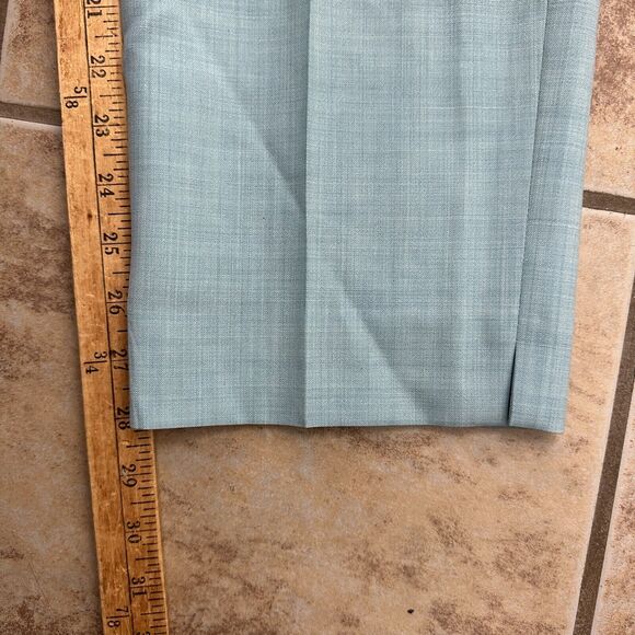 VTG Pendleton High Rise Straight 100% Wool Dress Pants Size 12 Light Blue - Picture 5 of 9